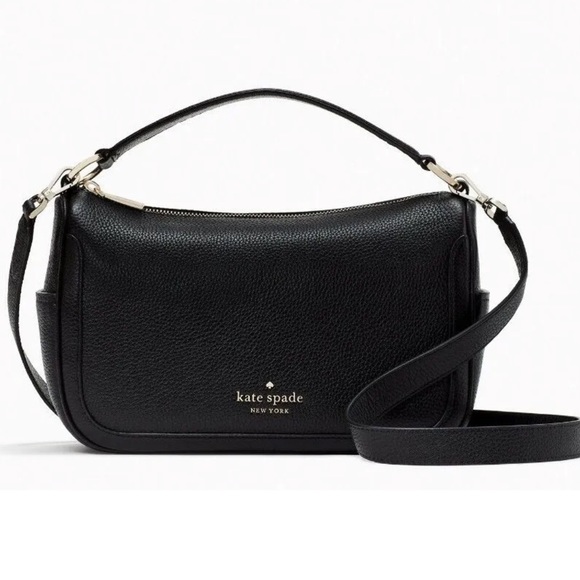 New Kate Spade Smoosh Crossbody Pebbled Leather Black - Picture 1 of 4